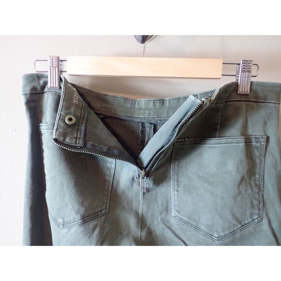 J Crew Dannie Size 4 Zipper In Back Army Green Skinny Legging Jegging Jean - Picture 5 of 12
